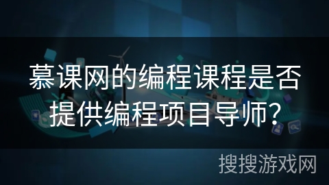慕课网的编程课程是否提供编程项目导师？