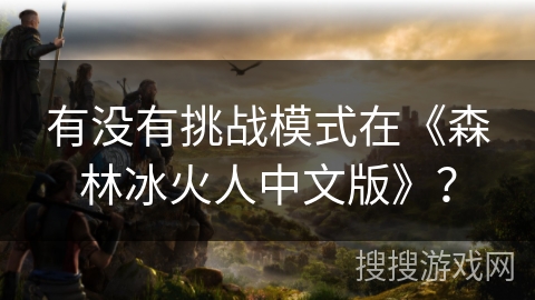 有没有挑战模式在《森林冰火人中文版》？