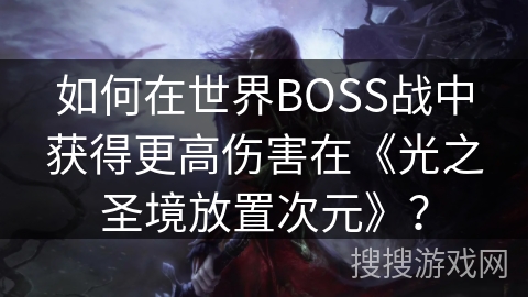 如何在世界BOSS战中获得更高伤害在《光之圣境放置次元》？