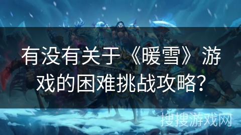 有没有关于《暖雪》游戏的困难挑战攻略？