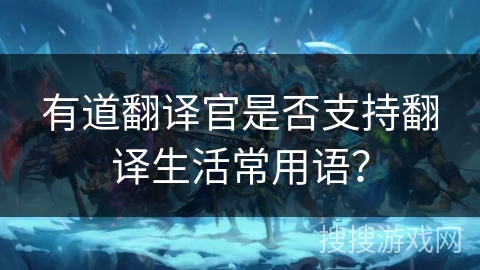 有道翻译官是否支持翻译生活常用语？