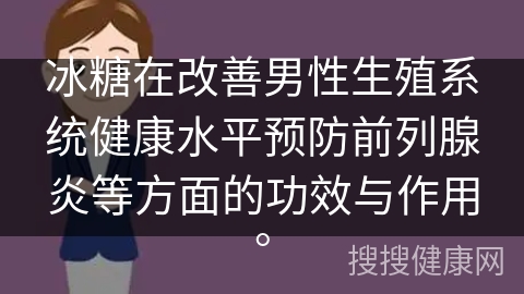 冰糖在改善男性生殖系统健康水平预防前列腺炎等方面的功效与作用。