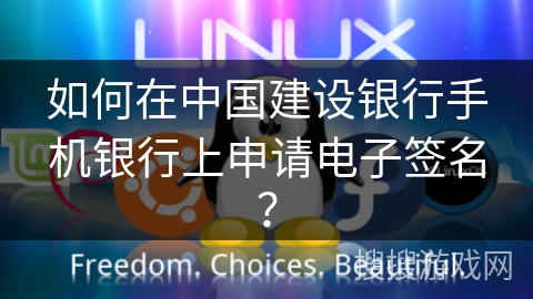 如何在中国建设银行手机银行上申请电子签名？