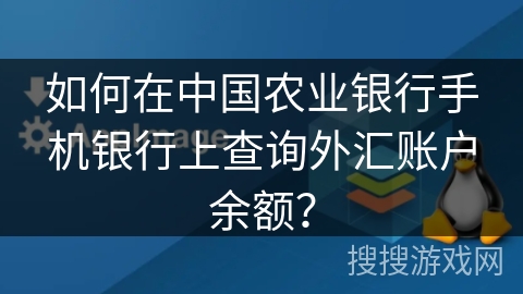 如何在中国农业银行手机银行上查询外汇账户余额? 如何在中国农业银行手机银行上查询外汇账户余额?