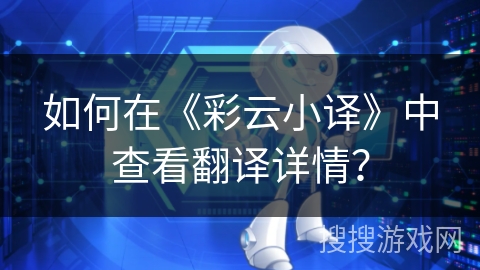 如何在《彩云小译》中查看翻译详情? 如何在《彩云小译》中查看翻译详情?