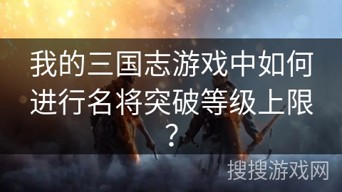 我的三国志游戏中如何进行名将突破等级上限？