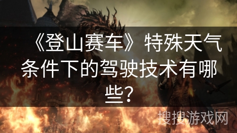 《登山赛车》特殊天气条件下的驾驶技术有哪些？