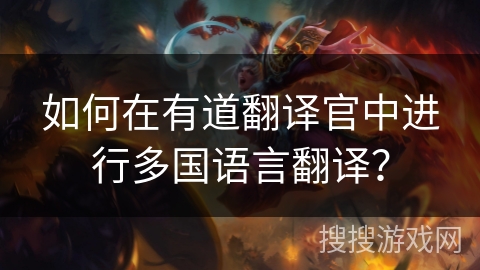 如何在有道翻译官中进行多国语言翻译？