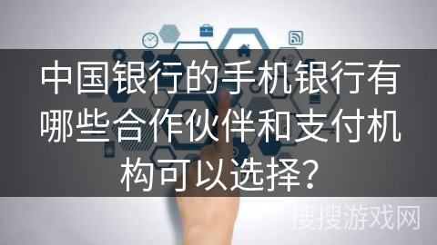 中国银行的手机银行有哪些合作伙伴和支付机构可以选择？