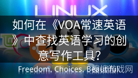 如何在《VOA常速英语》中查找英语学习的创意写作工具？