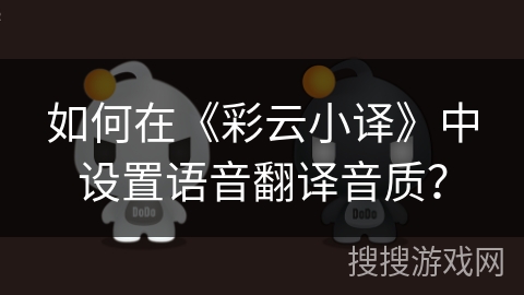 如何在《彩云小译》中设置语音翻译音质？