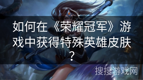 如何在《荣耀冠军》游戏中获得特殊英雄皮肤？