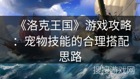 《洛克王国》游戏攻略：宠物技能的合理搭配思路