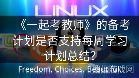 《一起考教师》的备考计划是否支持每周学习计划总结？
