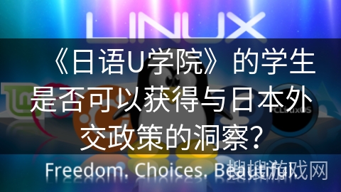 《日语U学院》的学生是否可以获得与日本外交政策的洞察？
