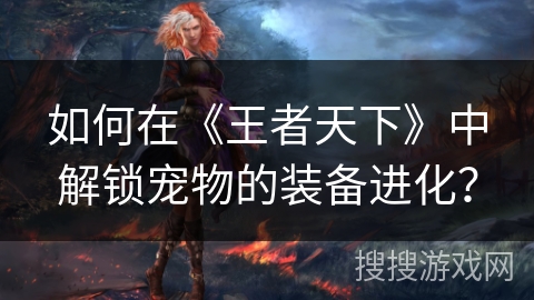 如何在《王者天下》中解锁宠物的装备进化？