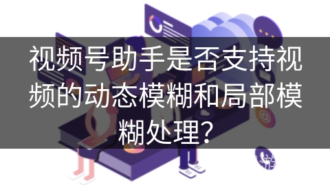 视频号助手是否支持视频的动态模糊和局部模糊处理？