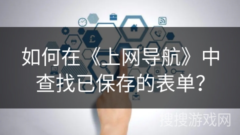 如何在《上网导航》中查找已保存的表单？