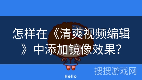 怎样在《清爽视频编辑》中添加镜像效果？