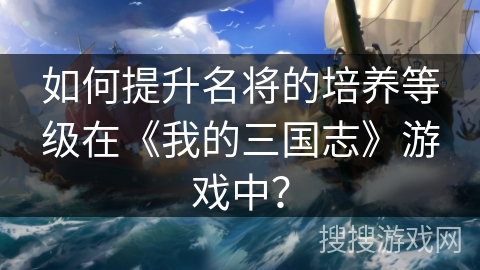 如何提升名将的培养等级在《我的三国志》游戏中？