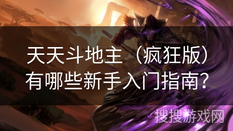 天天斗地主(疯狂版)有哪些新手入门指南? 天天斗地主(疯狂版)有哪些新手入门指南?