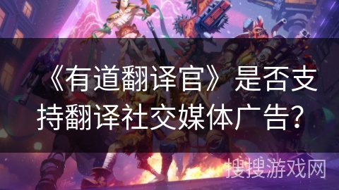 《有道翻译官》是否支持翻译社交媒体广告？