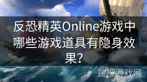 反恐精英Online游戏中哪些游戏道具有隐身效果？