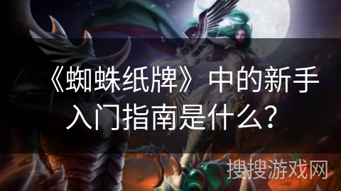 《蜘蛛纸牌》中的新手入门指南是什么？