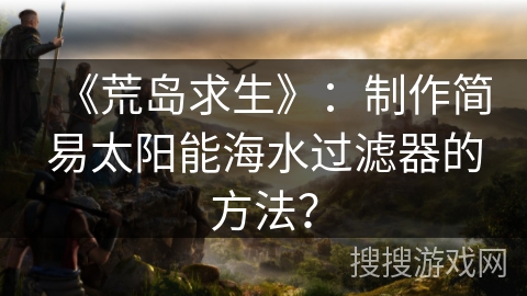 《荒岛求生》：制作简易太阳能海水过滤器的方法？