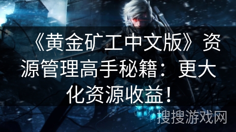 《黄金矿工中文版》资源管理高手秘籍：更大化资源收益！