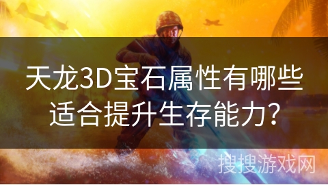 天龙3D宝石属性有哪些适合提升生存能力？