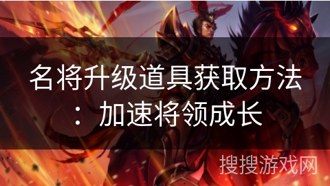 名将升级道具获取方法：加速将领成长