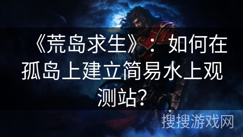 《荒岛求生》：如何在孤岛上建立简易水上观测站？