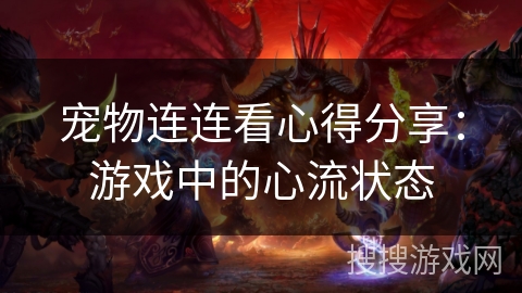 宠物连连看心得分享：游戏中的心流状态