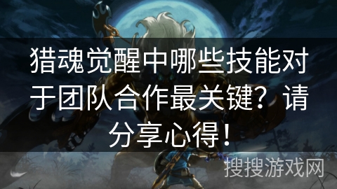 猎魂觉醒中哪些技能对于团队合作最关键？请分享心得！