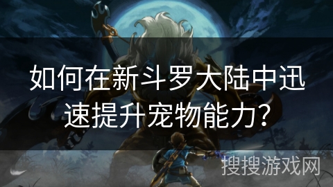 如何在新斗罗大陆中迅速提升宠物能力？