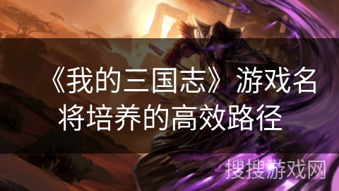 《我的三国志》游戏名将培养的高效路径