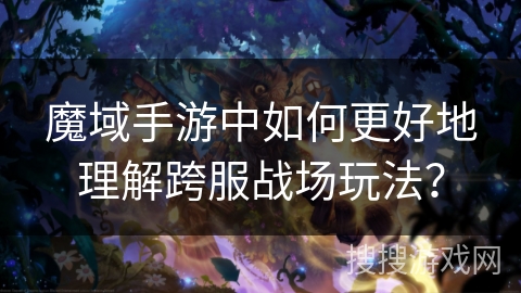 魔域手游中如何更好地理解跨服战场玩法? 魔域手游中如何更好地理解跨服战场玩法?