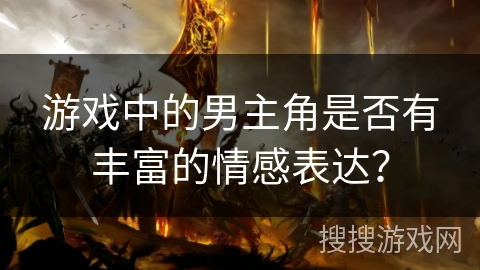 游戏中的男主角是否有丰富的情感表达？