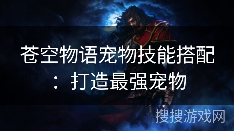 苍空物语宠物技能搭配：打造最强宠物