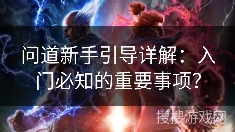 问道新手引导详解：入门必知的重要事项？