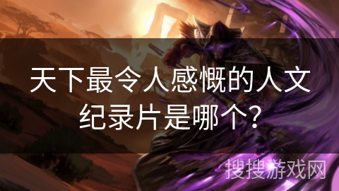 天下最令人感慨的人文纪录片是哪个? 天下最令人感慨的人文纪录片是哪个?