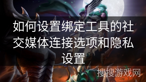 如何设置绑定工具的社交媒体连接选项和隐私设置