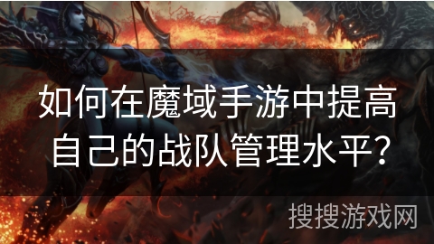 如何在魔域手游中提高自己的战队管理水平？