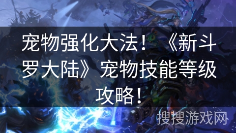 宠物强化大法！《新斗罗大陆》宠物技能等级攻略！