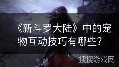 《新斗罗大陆》中的宠物互动技巧有哪些？