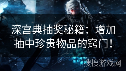 深宫典抽奖秘籍:增加抽中珍贵物品的窍门! 深宫典抽奖秘籍:增加抽中珍贵物品的窍门!