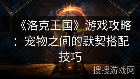 《洛克王国》游戏攻略：宠物之间的默契搭配技巧