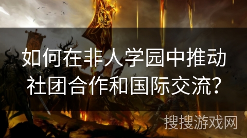 如何在非人学园中推动社团合作和国际交流？