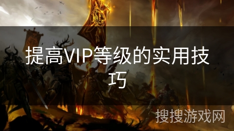 提高VIP等级的实用技巧